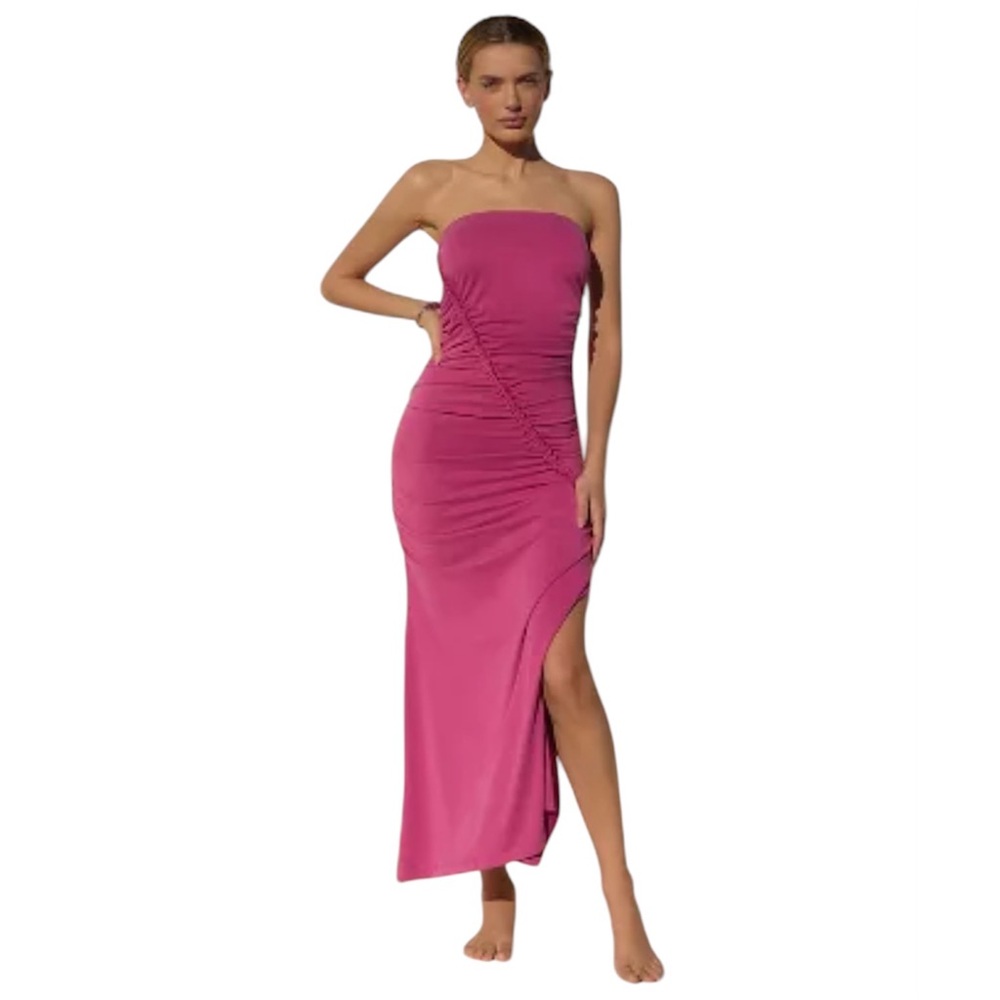 Anthropologie The Gabbie Strapless Ruched Tube Dress Plus Size 1X
